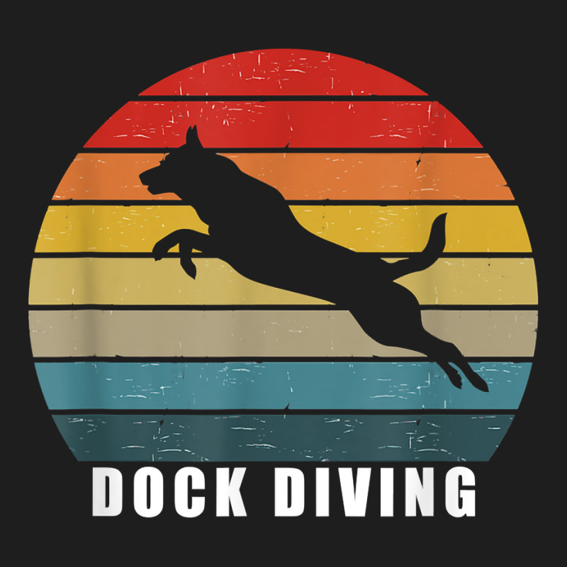 Retro Dock Diving Dog Jumping Swimming Canine Water Sports T Shirt Classic T-shirt by sarlesfo | Artistshot