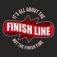 It S About The Finish Line  A Cool Triathlon Shirt Ladies Fitted T-shirt | Artistshot