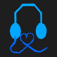 Blue Headphones With Love 1 Classic T-shirt | Artistshot