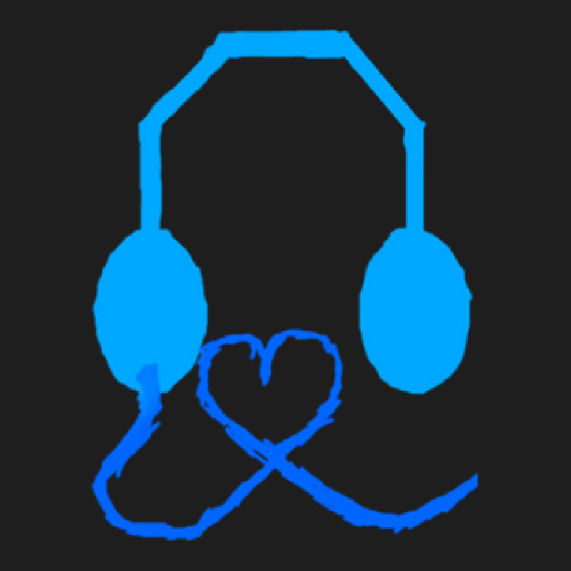 Blue Headphones With Love 1 Classic T-shirt by RobertVanHorn | Artistshot