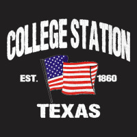 College Station Texas Tx Usa Stars & Stripes Vintage Style Premium T-shirt | Artistshot