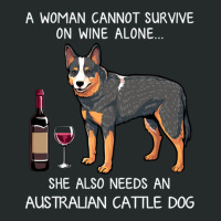 Australian Cattle Dog And Wine Funny Dog Women's Triblend Scoop T-shirt | Artistshot