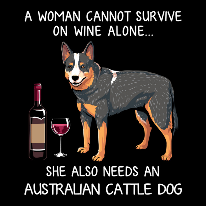 Australian Cattle Dog And Wine Funny Dog Maternity Scoop Neck T-shirt by AudreyRussian | Artistshot