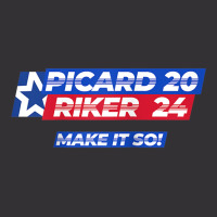 Picard Riker 2024 Make It So Politics Election Parody Funny Raglan Bas Vintage Hoodie | Artistshot