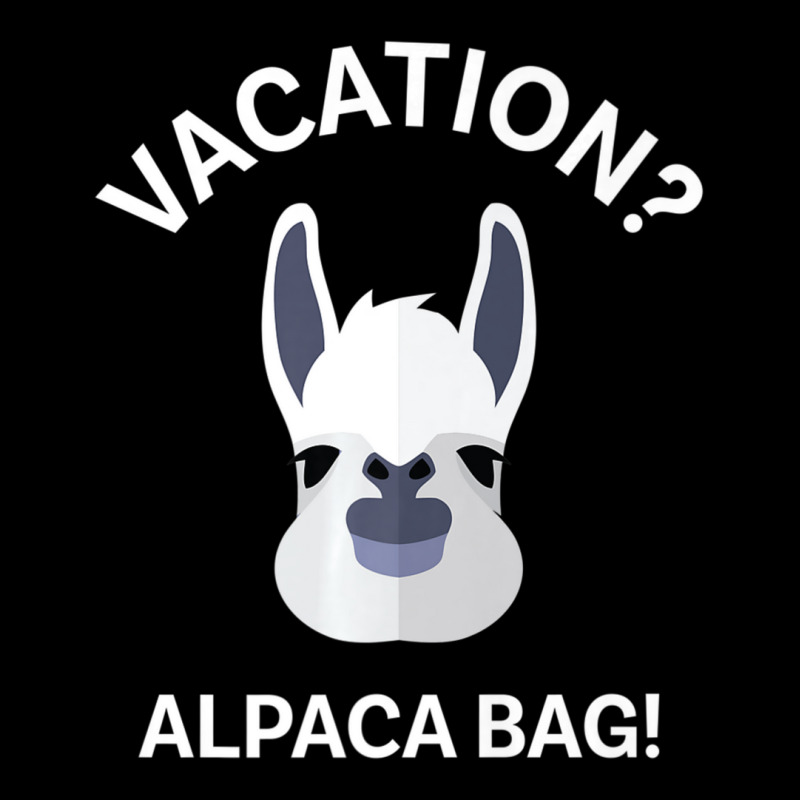 Vacation Alpaca Bag! Animal Pun T-shirts Cropped Hoodie by cm-arts | Artistshot