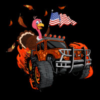 Happy Thanksgiving Cute Turkey Monster Truck American Flag T- V-neck Tee | Artistshot