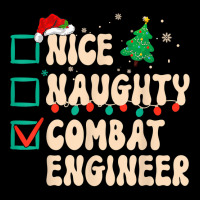 Nice Naughty Combat Engineer Xmas List Santa Claus Groovy T Shirt Men's 3/4 Sleeve Pajama Set | Artistshot