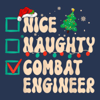 Nice Naughty Combat Engineer Xmas List Santa Claus Groovy T Shirt Men Denim Jacket | Artistshot