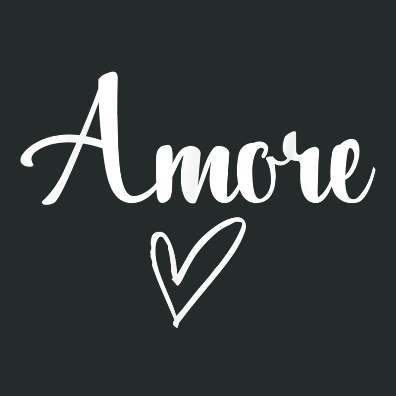 Amore Italian Love Valentines Day Women's Triblend Scoop T-shirt by RomanMikolyants | Artistshot