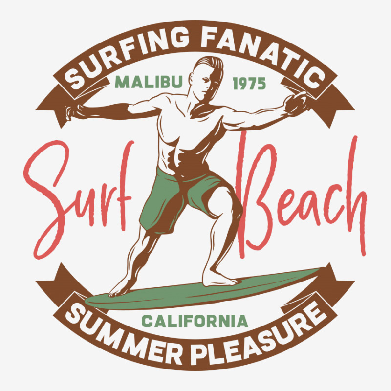 Surfing Fanatic Beach Round Patch | Artistshot