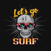 Surfing Lets Go Surf License Plate Frame | Artistshot