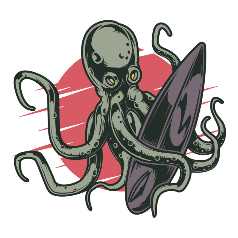 Surfing Octopus V-neck Tee | Artistshot