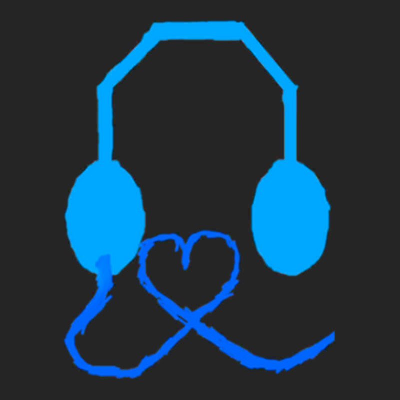 Blue Headphones With Love Unisex Hoodie by LarryCory | Artistshot