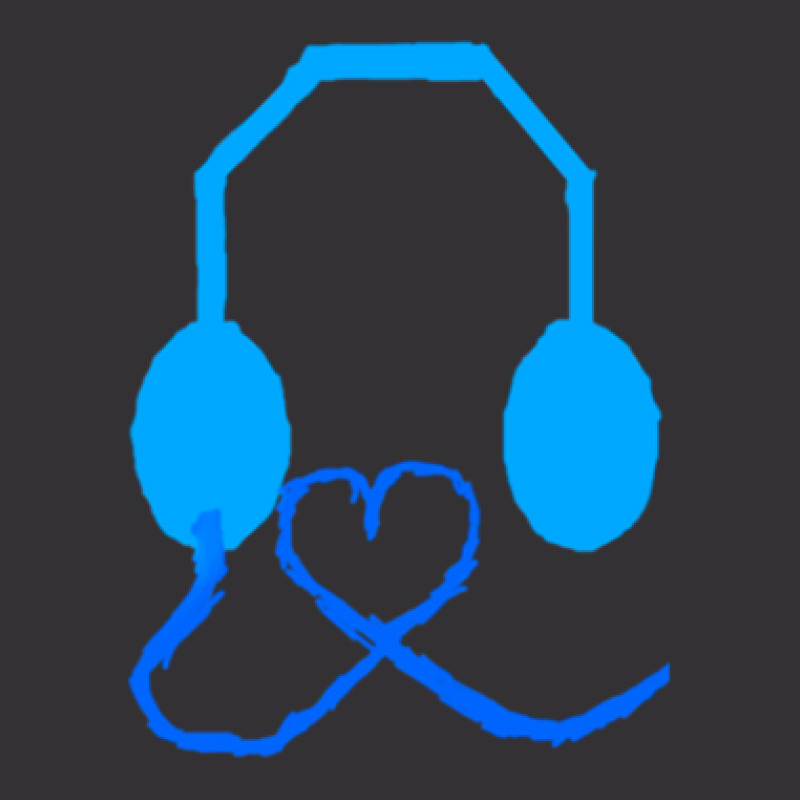 Blue Headphones With Love Vintage Short by LarryCory | Artistshot