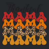 Thankful Mama Script Groovy Thanksgiving Fall Autumn Gift For Mother T Crewneck Sweatshirt | Artistshot