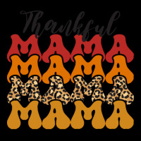 Thankful Mama Script Groovy Thanksgiving Fall Autumn Gift For Mother T Fleece Short | Artistshot