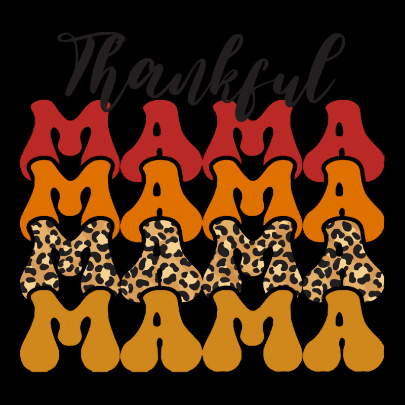 Thankful Mama Script Groovy Thanksgiving Fall Autumn Gift For Mother T Fleece Short | Artistshot