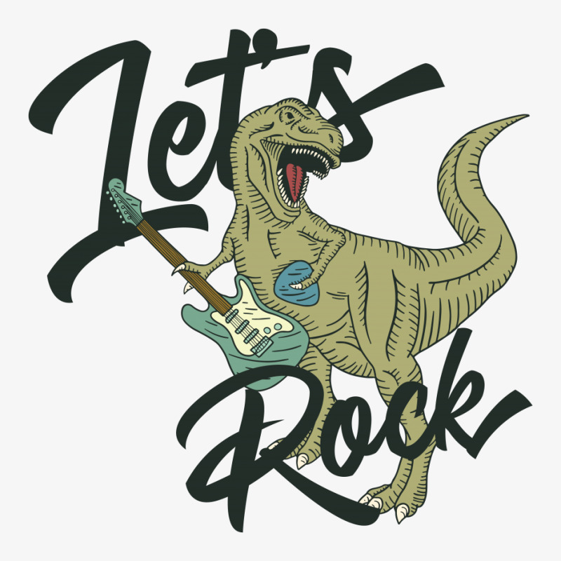 T Rex Music Lets Rock Ladies Fitted T-Shirt by Perfect Designers | Artistshot