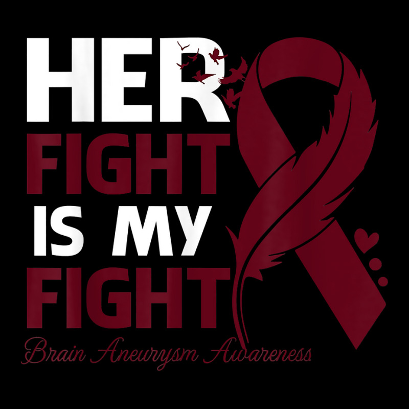 Her Fight Is My Fight Brain Aneurysm Awareness Feather T Shirt Baby Tee by cm-arts | Artistshot