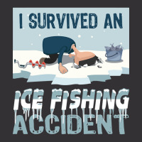 I Survived An Ice Fishing Accident - Winter Snow Ice Fishing Vintage Hoodie | Artistshot