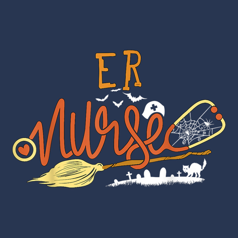 Er Nurse Halloween Ed Emergency Room Nursing Witch On Broom T Shirt Men Denim Jacket | Artistshot