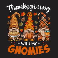 Thanksgiving With My Gnomie Leopard Pumpkin Funny Autumn Gnomes  T- T-shirt | Artistshot