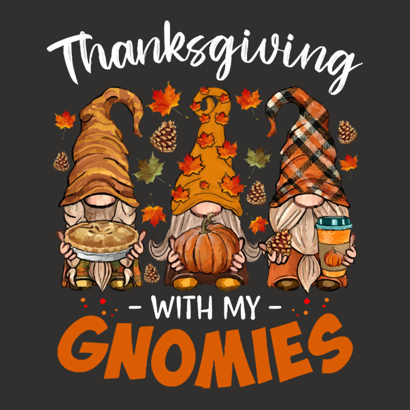 Thanksgiving With My Gnomie Leopard Pumpkin Funny Autumn Gnomes  T- Champion Hoodie | Artistshot