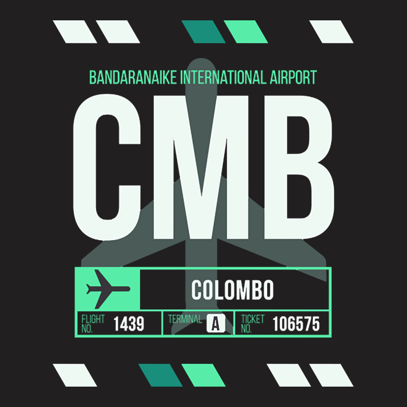 Colombo (cmb) Airport Code Baggage Tag T-shirt | Artistshot