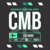 Colombo (cmb) Airport Code Baggage Tag Vintage Short | Artistshot