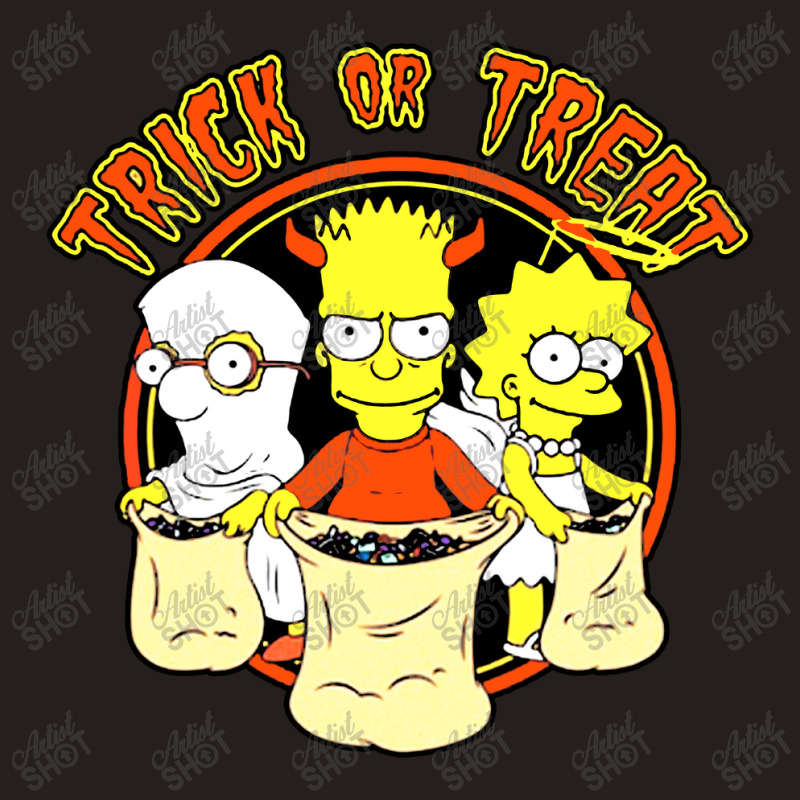 Trick Or Treat Simpsons Tank Top by Piscok | Artistshot