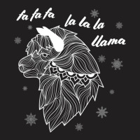 Fa La La La Llama Christmas Lights Snowflakes                  (5) T-shirt | Artistshot