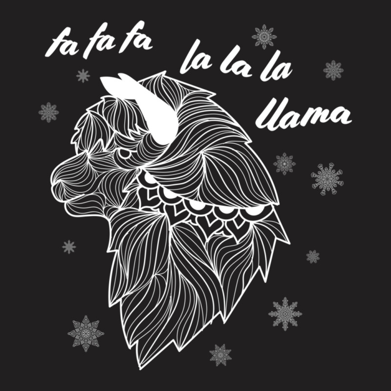 Fa La La La Llama Christmas Lights Snowflakes                  (5) T-shirt | Artistshot