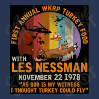 First Annual Wkrp Turkey Food   Les Nessman Men Denim Jacket | Artistshot