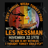 First Annual Wkrp Turkey Food   Les Nessman Classic T-shirt | Artistshot