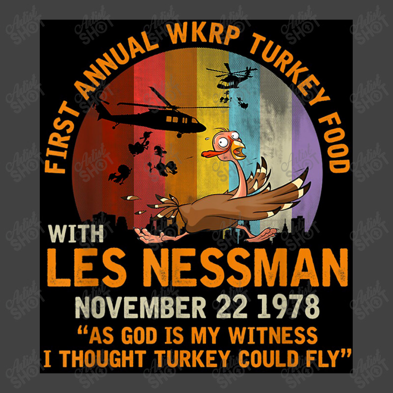 First Annual Wkrp Turkey Food   Les Nessman Vintage T-shirt | Artistshot