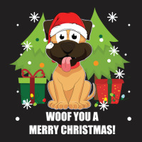 Funny Christmas Santa Dog Woof You A Merry Christmas Novelty Pullover T-shirt | Artistshot