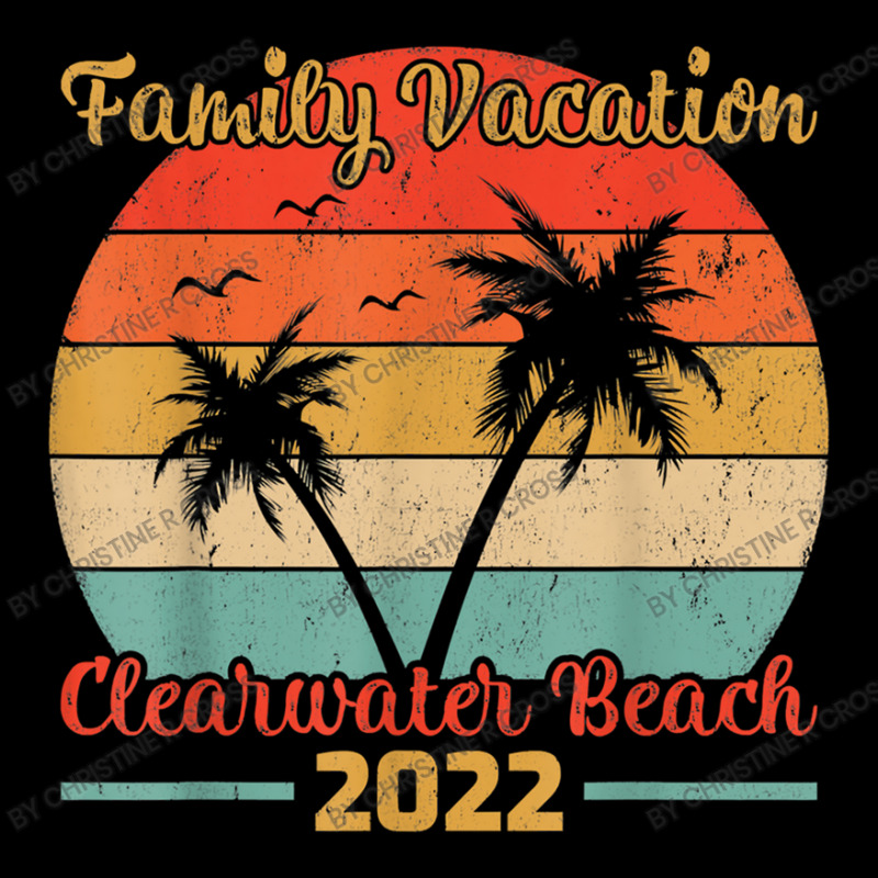 Vintage Style Family Vacation 2022 Florida Clearwater Beach Men's Long Sleeve Pajama Set by Christine R Cross | Artistshot