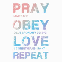 Pray Obey Love Repeat Bible Verse Christian Bible Quote Coffee Mug | Artistshot