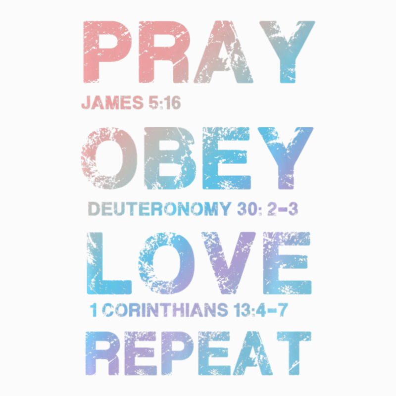 Pray Obey Love Repeat Bible Verse Christian Bible Quote Coffee Mug | Artistshot