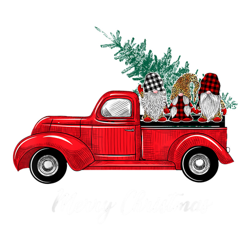 Merry Christmas Gnomies Plaid Red Vintage Truck Tree On Car T Shirt Unisex Hoodie | Artistshot