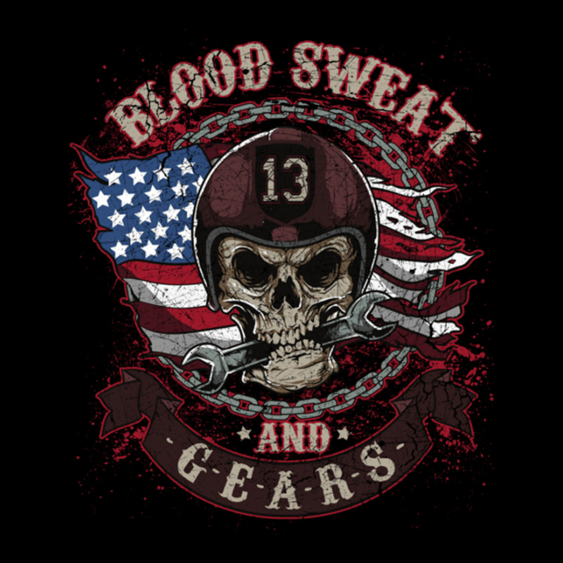 Skull Blood Sweat And Gears Pocket T-Shirt by tasmilacaravi | Artistshot