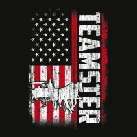 Teamster American Flag Quotes Sayings Scorecard Crop Tee | Artistshot