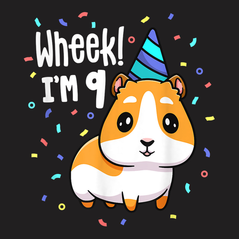 Guinea Pig Birthday Party Wheek Kids 9 Year Old 9th Outfit T Shirt T-shirt | Artistshot