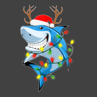 Merry Sharkmas Shark With Santa Hat Christmas Lights Xmas T Shirt Vintage T-shirt | Artistshot