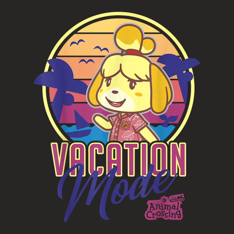 Vintagel Crossing New Horizons Isabelle Vacation Mode Ladies Fitted T-Shirt by JaniceSchweizer | Artistshot