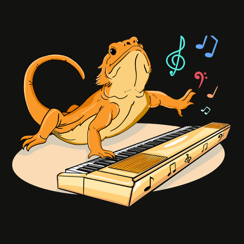 Bearded Dragon Music Piano Player Musician Scorecard Crop Tee by Kenlofu52 | Artistshot