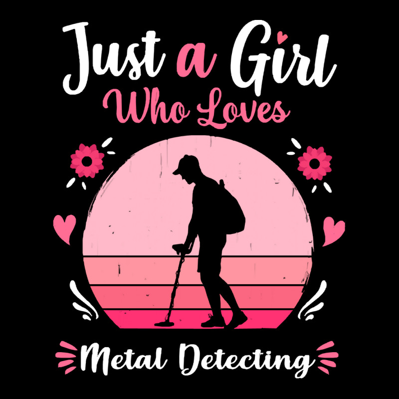 Metal Detecting Just A Girl Who Loves Metal Detecting Pink Retro Vinta V-neck Tee | Artistshot