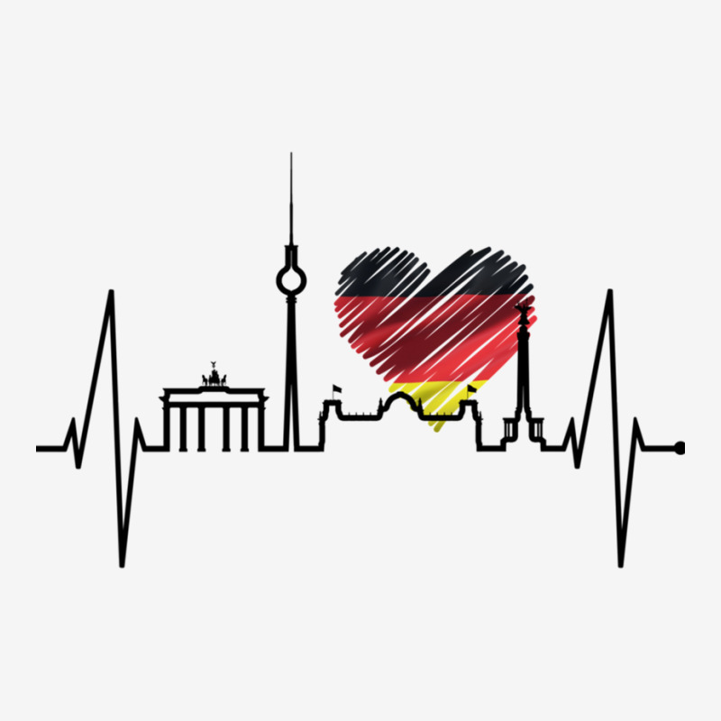 Berlin Skyline Heartbeat Germany Fan Heart Love Gift For Berlin Lover Classic T-shirt | Artistshot