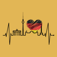 Berlin Skyline Heartbeat Germany Fan Heart Love Gift For Berlin Lover Vintage Hoodie And Short Set | Artistshot