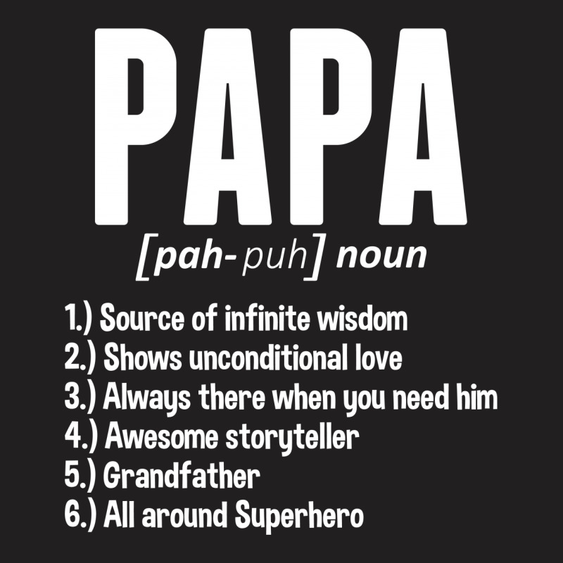 Papa Noun Definition T-shirt | Artistshot